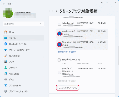 クリーンアップ